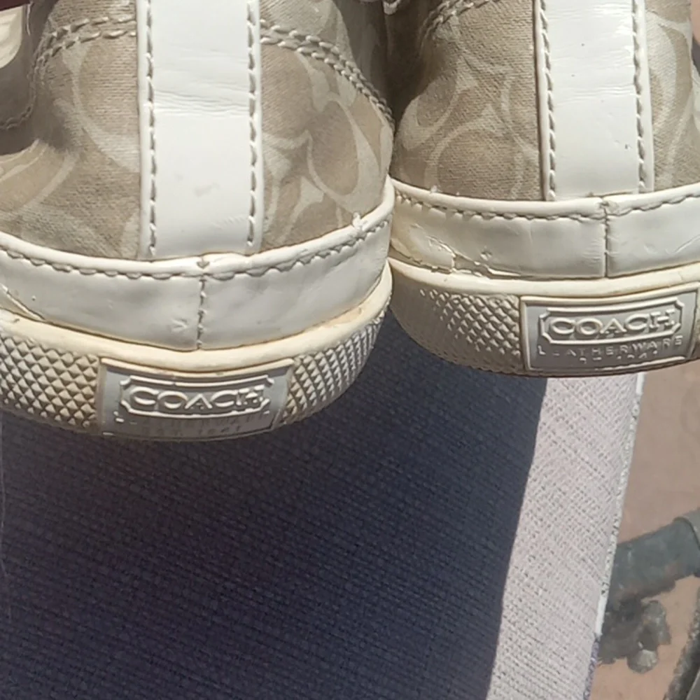 Coach Etta women's canvas tan women's sneakers size 7.5